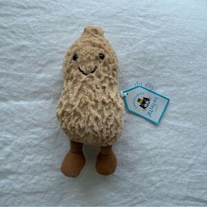 Jellycat Peanut Furry Tan Mini Plush